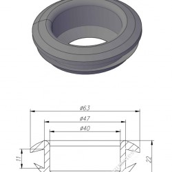 Gumitömítés - DN 40